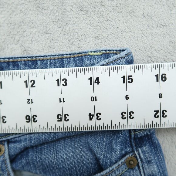 DKNY Jeans Women's 8S Blue Mid-Rise Bootcut Stretch Denim 28" Inseam Timeworn - Picture 5 of 16